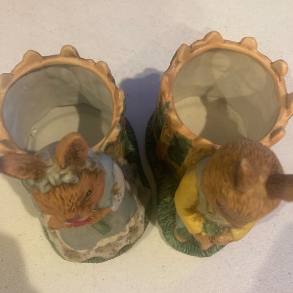 Set of 2 bunny planter, candy dish, trinket, etc… - Picture 2 of 12